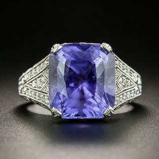 10.29 Carat No-Heat Color-Change Sapphire Ring - AGL - 2