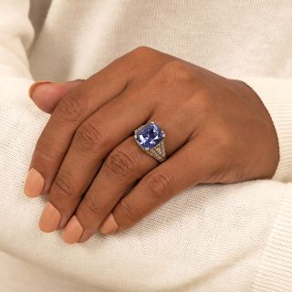 10.29 Carat No-Heat Color-Change Sapphire Ring - AGL