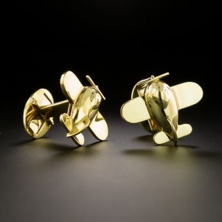 18K Airplane Cuff Links by Craig Drake - 3