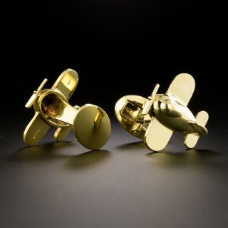 18K Airplane Cuff Links by Craig Drake