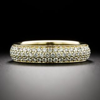 18K Pavé Diamond Eternity Band, Size 6 3/4 - 3