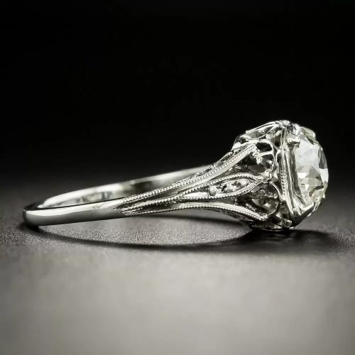 Art Deco Ring with Neoclassical Design Details.