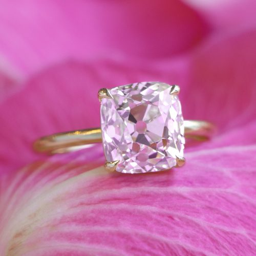 Estate Solitaire with Antique Cushion-Cut Diamond.