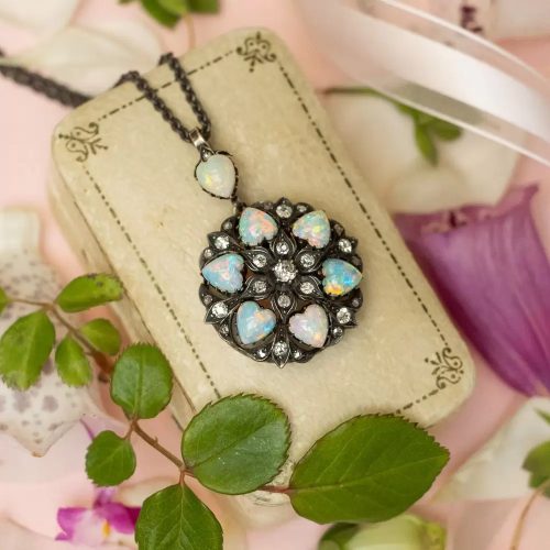 Love Victorian Style Blog Victorian Opal and Diamond Pendant/Brooch.