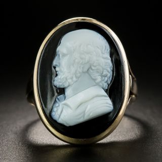 Antique Onyx Cameo Ring