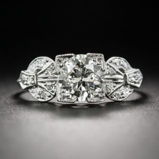 Art Deco 1.01 Carat Diamond Buckle Ring by Fletcher Burrow and Co - GIA J VS2 - 5