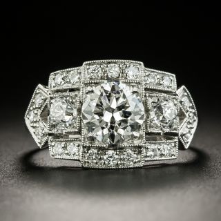 Art Deco 1.01 Carat Diamond Engagement Ring - GIA  G VS2  - 2