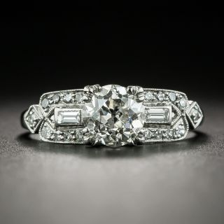 Art Deco 1.03 Carat Diamond Engagement Ring - GIA J VS2 - 1