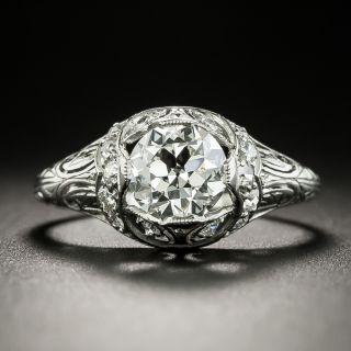 Art Deco 1.07 Carat Diamond Engagement Ring - GIA G VS1 - 3
