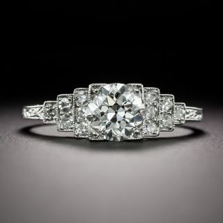 Art Deco 1.07 Carat Diamond Engagement Ring - GIA H SI1 - 2
