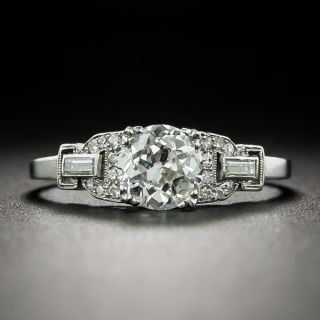 Art Deco 1.08 Carat Diamond Engagement Ring - GIA G SI1 - 2