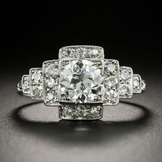 Art Deco 1.10 Carat Diamond Engagement Ring - GIA G VS1 - 1