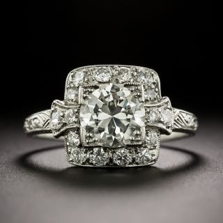 Art Deco 1.14 Carat Diamond Engagement Ring - GIA H SI1 - 2