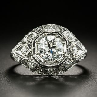 Art Deco 1.17 Carat Diamond Dome Ring - GIA I VS1 - 2