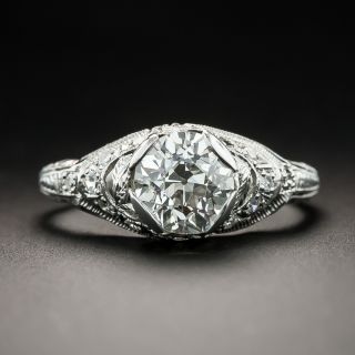 Art Deco 1.17 Carat Diamond Engagement Ring - GIA J VS2  - 2