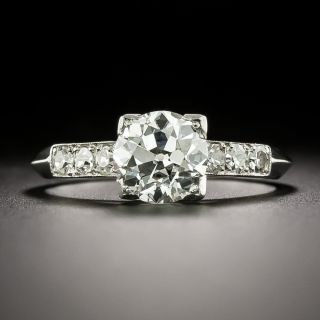 Art Deco 1.21 Carat Diamond Solitaire Ring - GIA F SI1 - 3