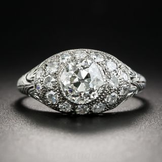 Art Deco 1.22 Carat Diamond Engagement Ring - GIA  J SI1 - 1