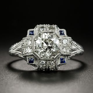 Art Deco 1.23 Carat Diamond Engagement Ring - GIA J VS2 - 3