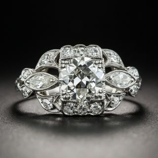 Art Deco 1.30 Carat Diamond Engagement Ring - GIA I SI1 - 1