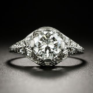Art Deco 1.36 Carat Diamond Engagement Ring - GIA I VS2  - 2