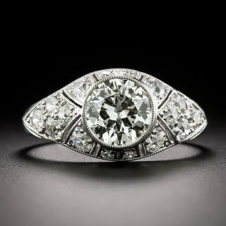 Art Deco 1.45 Carat Diamond Engagement Ring - GIA J SI1 - 5