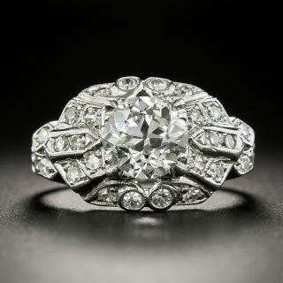 Art Deco 1.52 Carat Diamond Engagement Ring - GIA I SI1 - 2