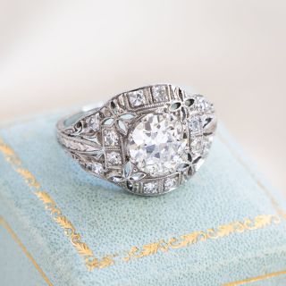 Art Deco 1.52 Carat Diamond Ring - GIA I SI1