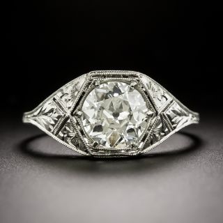 Art Deco 1.64 Carat Diamond Engagement Ring - GIA H SI2 - 2