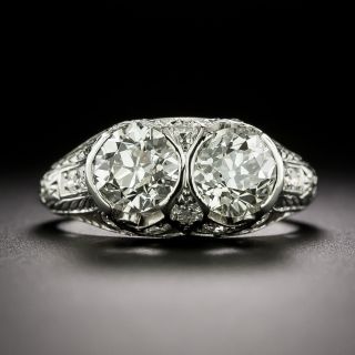 Art Deco 2.00 Carat Diamond Toi et Moi Ring - 2