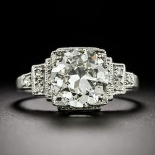 Art Deco 2.46 Carat Diamond Engagement Ring by Axel Brothers - GIA J SI1 - 3