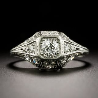 Art Deco .40 Carat Diamond Ring - 4