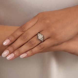Art Deco .42 Carat Diamond Engagement Ring