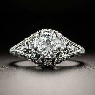 Art Deco .74 Carat Diamond Engagement Ring - 2