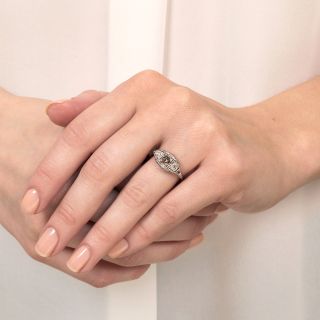 Art Deco .77 Carat Fancy Pink-Brown Diamond Engagement Ring by J.R. Wood - GIA