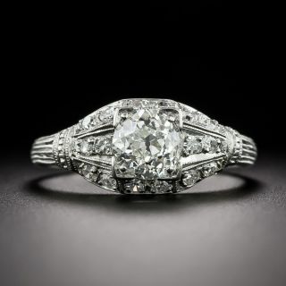 Art Deco .85 Carat Diamond Engagement Ring  - 3