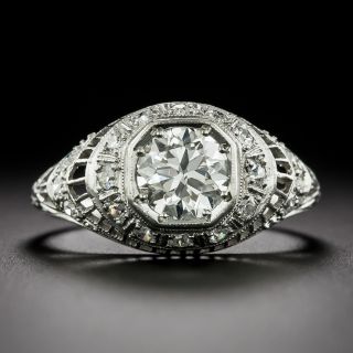 Art Deco .90 Carat Diamond Engagement Ring - 3
