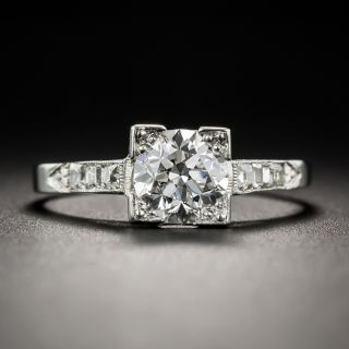 Art Deco .99 Carat Diamond Engagement Ring - GIA E VS1 - 5