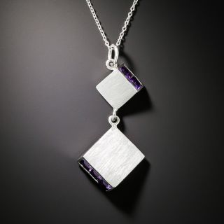 Art Deco Amethyst Pendant - 7