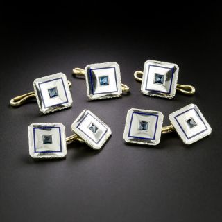 Art Deco Cufflink and Stud Set by L.E. Garrigus - 1