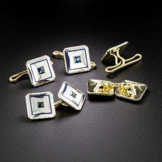 Art Deco Cufflink and Stud Set by L.E. Garrigus