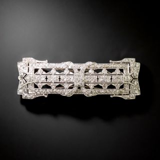 Art Deco Diamond Barrette - 5