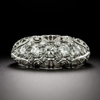 Art Deco Diamond Domed Band Ring - 2