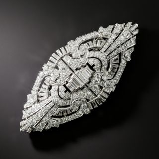 Art Deco Diamond Dress Clips/Brooch - 2