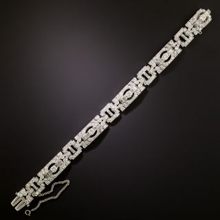 Art Deco Diamond Link Bracelet - 4
