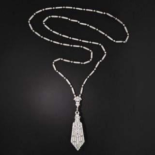 Art Deco Diamond Lorgnette Necklace - 2