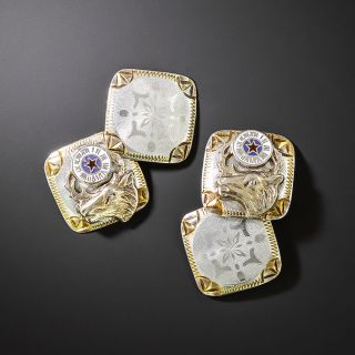 Art Deco Elks Club Cufflinks by Charles Keller & Co. - 2