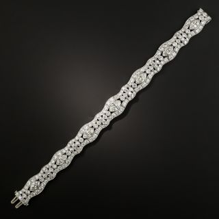Art Deco Marquise Diamond 'Waves' Bracelet - 3