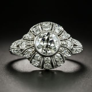 Art Deco-Style 1.00 Carat Diamond Engagement  Ring - GIA J SI1 - 1