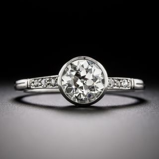 Art Deco-Style 1.09 Carat Diamond Engagement Ring - GIA H SI1 - 1