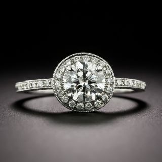 Art Deco-Style .78 Carat Diamond Engagement Ring - GIA G VS1 - 1